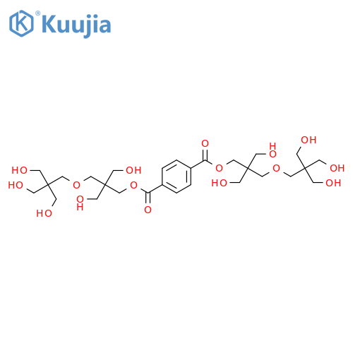 1,4-Benzenedicarboxylic acid, 1,4-bis[3-[3-hydroxy-2,2-bis(hydroxymethyl)propoxy]-2,2-bis(hydroxymethyl)propyl] ester structure