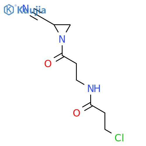 Propanamide, 3-chloro-N-[3-(2-cyano-1-aziridinyl)-3-oxopropyl]- structure