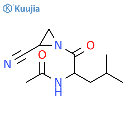 Acetamide, N-[1-[(2-cyano-1-aziridinyl)carbonyl]-3-methylbutyl]- structure