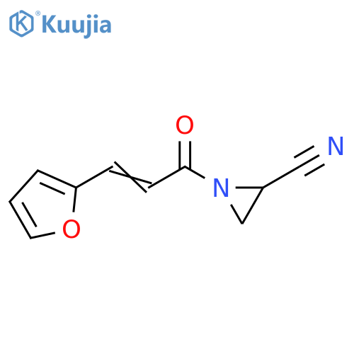 2-Aziridinecarbonitrile, 1-[3-(2-furanyl)-1-oxo-2-propenyl]- structure
