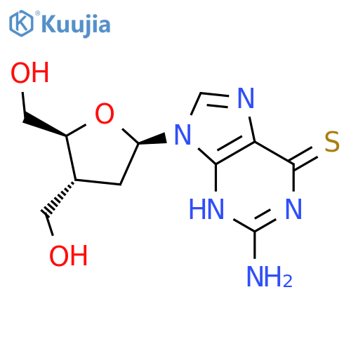 6H-Purine-6-thione,2-amino-9-[2,3-dideoxy-3-(hydroxymethyl)-a-D-erythro-pentofuranosyl]-1,9-dihydro- structure