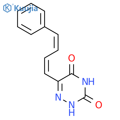 1,2,4-Triazine-3,5(2H,4H)-dione,6-(4-phenyl-1,3-butadien-1-yl)- structure