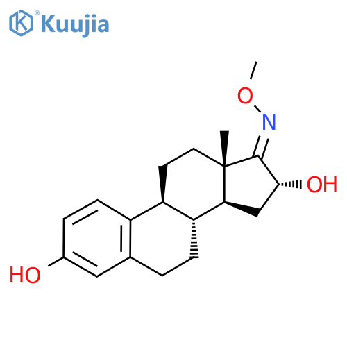 (8R,9S,13S,14S,16R,17E)-17-Methoxyimino-13-methyl-7,8,9,11,12,14,15,16-octahydro-6H-cyclopenta[a]phenanthrene-3,16-diol structure