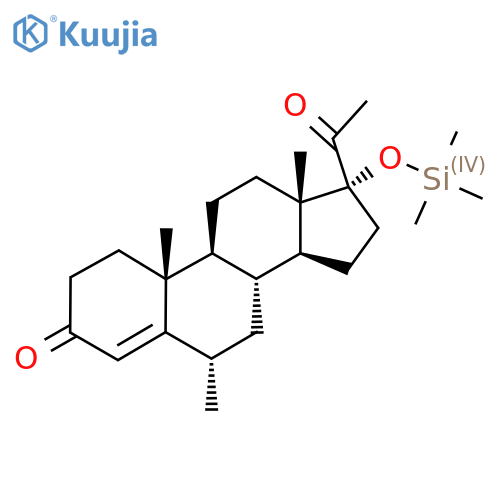 (6S,8R,9S,10R,13S,14S,17R)-17-Acetyl-6,10,13-trimethyl-17-trimethylsilyloxy-2,6,7,8,9,11,12,14,15,16-decahydro-1H-cyclopenta[a]phenanthren-3-one structure