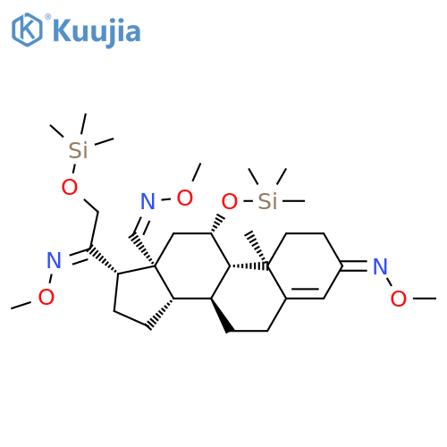 (Z,8S,9S,10R,11S,13R,14S,17S)-N-Methoxy-13-[(Z)-methoxyiminomethyl]-17-[(E)-N-methoxy-C-(trimethylsilyloxymethyl)carbonimidoyl]-10-methyl-11-trimethylsilyloxy-1,2,6,7,8,9,11,12,14,15,16,17-dodecahydrocyclopenta[a]phenanthren-3-imine structure