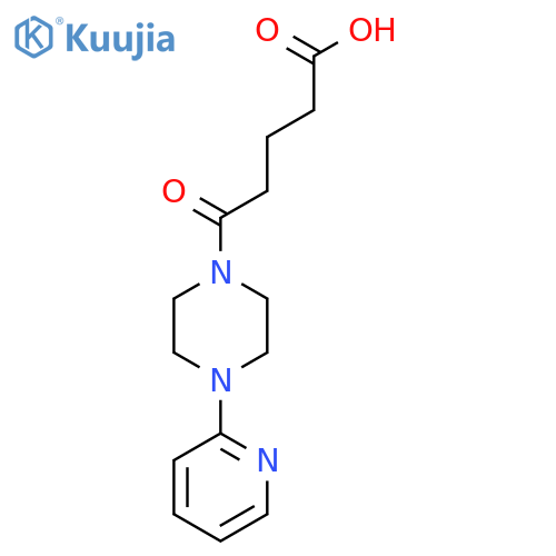 5-Oxo-5-(4-pyridin-2-ylpiperazin-1-yl)pentanoic acid structure