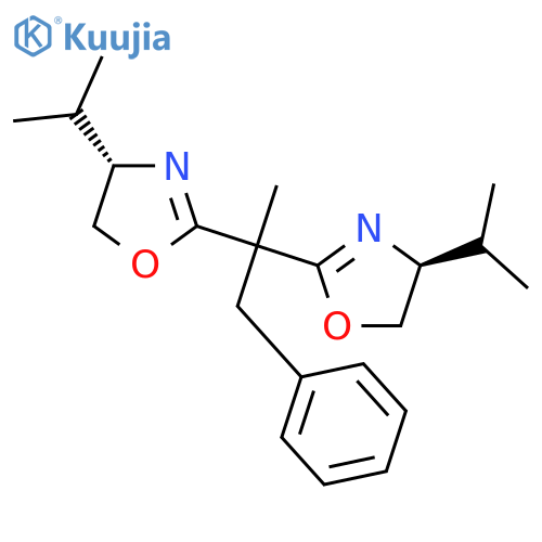 Oxazole, 2,2'-(1-methyl-2-phenylethylidene)bis[4,5-dihydro-4-(1-methylethyl)-, (4S,4'S)- structure