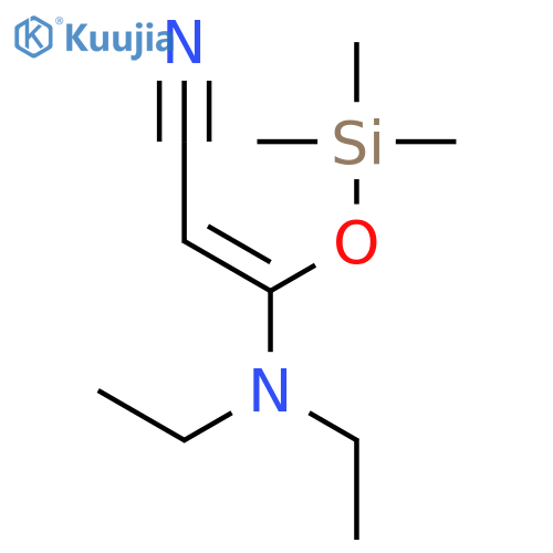 2-PROPENENITRILE, 3-(DIETHYLAMINO)-3-[(TRIMETHYLSILYL)OXY]- structure