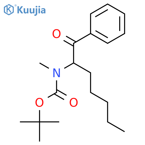 Carbamic acid, (1-benzoylhexyl)methyl-, 1,1-dimethylethyl ester structure