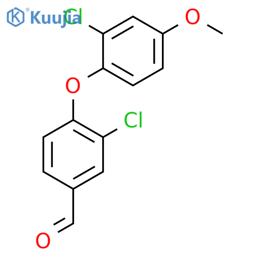 BENZALDEHYDE, 3-CHLORO-4-(2-CHLORO-4-METHOXYPHENOXY)- structure