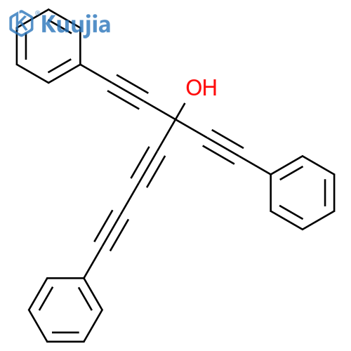 1,4,6-Heptatriyn-3-ol, 1,7-diphenyl-3-(phenylethynyl)- structure