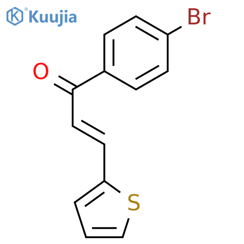 2-Propen-1-one, 1-(4-bromophenyl)-3-(2-thienyl)-, (E)- structure
