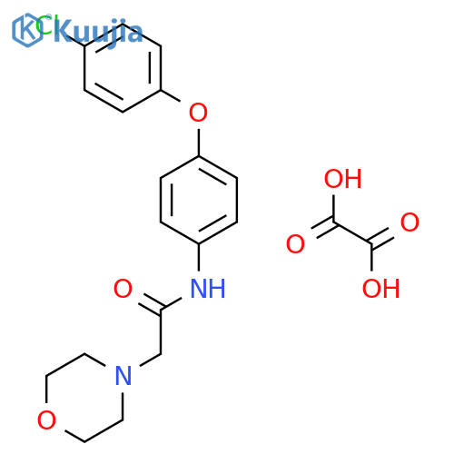 4-Morpholineacetamide, N-[4-(4-chlorophenoxy)phenyl]-, ethanedioate(1:1) structure