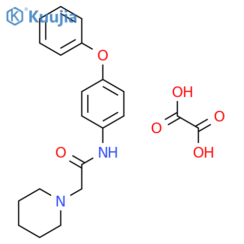 1-Piperidineacetamide, N-(4-phenoxyphenyl)-, ethanedioate (1:1) structure