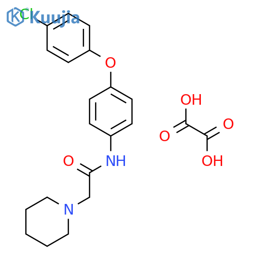 1-Piperidineacetamide, N-[4-(4-chlorophenoxy)phenyl]-, ethanedioate(1:1) structure