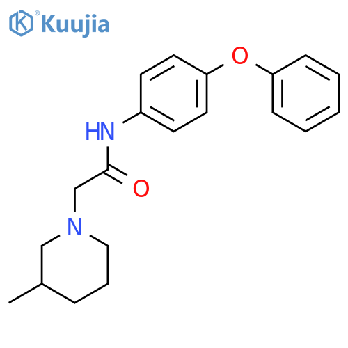 2-(3-Methyl-piperidin-1-yl)-N-(4-phenoxy-phenyl)-acetamide structure