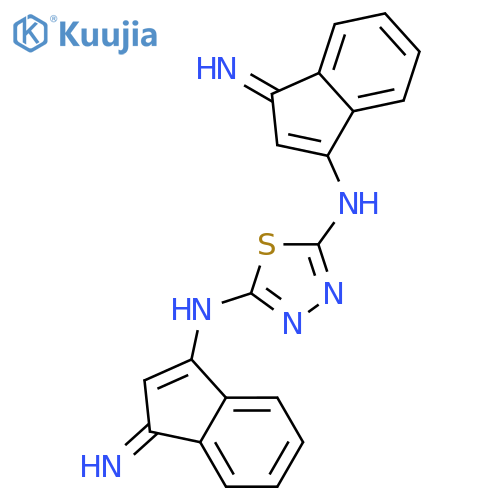 1,3,4-THIADIAZOLE-2,5-DIAMINE, N,N'-BIS(1-IMINO-1H-INDEN-3-YL)- structure