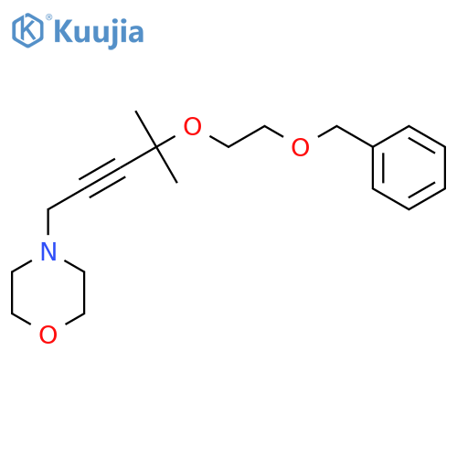 Morpholine, 4-[4-methyl-4-[2-(phenylmethoxy)ethoxy]-2-pentynyl]- structure