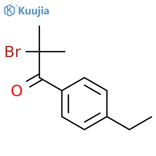 2-Bromo-1-(4-ethylphenyl)-2-methylpropan-1-one structure