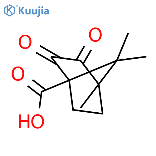 4,7,7-trimethyl-2,3-dioxobicyclo2.2.1heptane-1-carboxylic acid structure