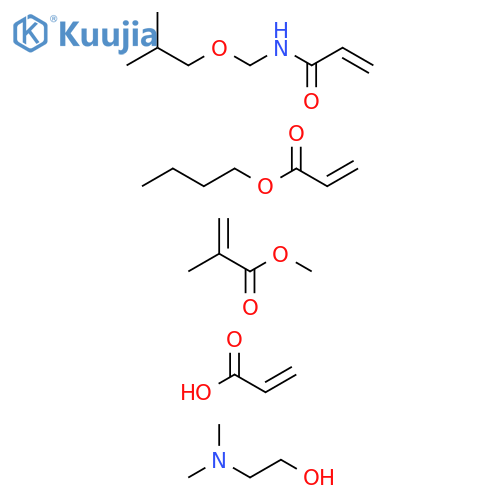 2-Propenoicacid,2-methyl-,methylester,polymerwithbutyl2-propenoate,N-[(2-methylpropoxy)methyl]-2-propenamideand2-propenoicacid,compd.with2-(dimethylamino)ethanol structure