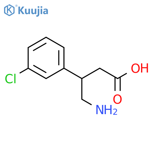 4-amino-3-(3-chlorophenyl)butanoic acid structure