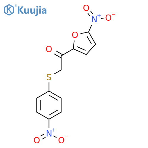 Ethanone, 1-(5-nitro-2-furanyl)-2-[(4-nitrophenyl)thio]- structure