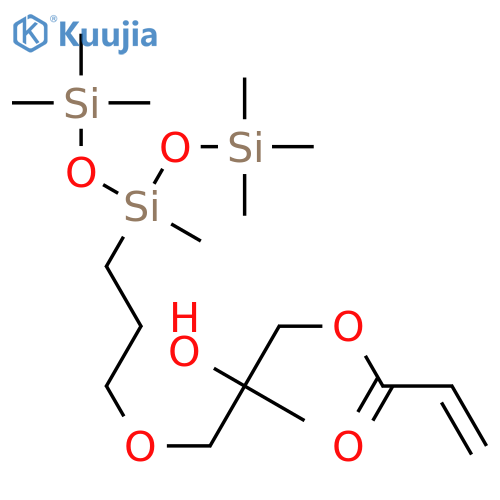 2-Propenoic acid, 2-methyl-,2-hydroxy-3-[3-[1,3,3,3-tetramethyl-1-[(trimethylsilyl)oxy]disiloxanyl]propoxy]propyl ester structure