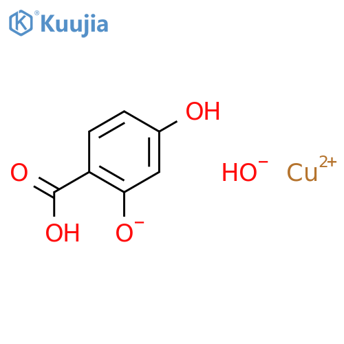 (2,4-dihydroxybenzoato-O1,O2)hydroxycopper structure
