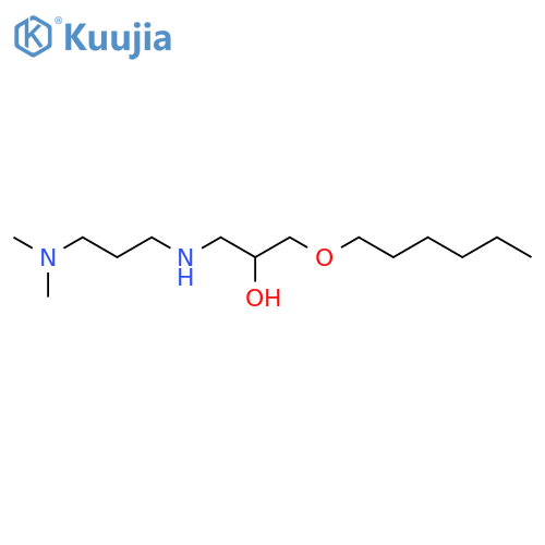 2-PROPANOL, 1-[[3-(DIMETHYLAMINO)PROPYL]AMINO]-3-(HEXYLOXY)- structure