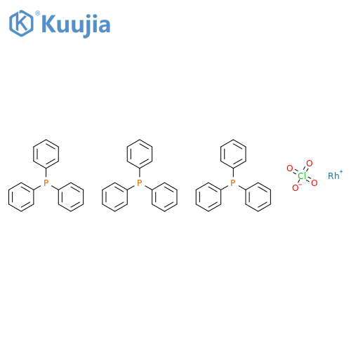 RHODIUM(1+), TRIS(TRIPHENYLPHOSPHINE)-, PERCHLORATE structure
