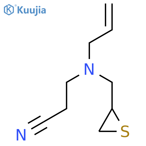 PROPANENITRILE, 3-[2-PROPENYL(THIIRANYLMETHYL)AMINO]- structure