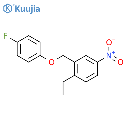 Benzene, 1-ethyl-2-[(4-fluorophenoxy)methyl]-4-nitro- structure