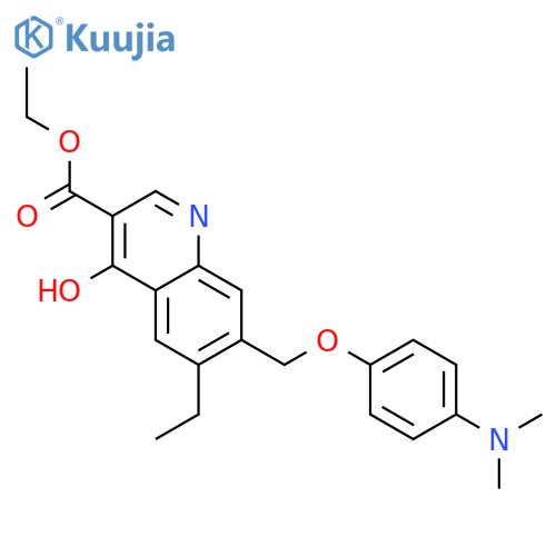 3-Quinolinecarboxylic acid,7-[[4-(dimethylamino)phenoxy]methyl]-6-ethyl-4-hydroxy-, ethyl ester structure