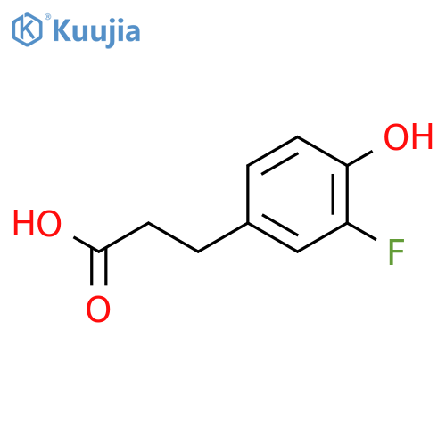 3-(3-fluoro-4-hydroxyphenyl)propanoic acid structure