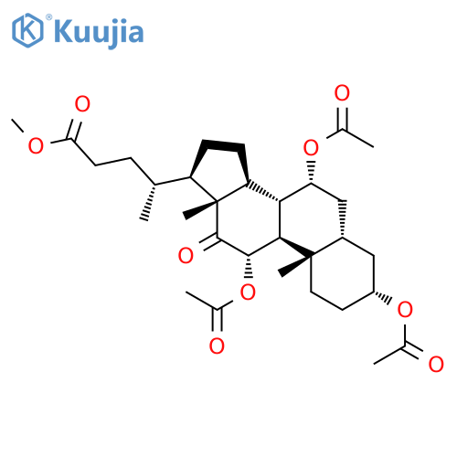 Cholan-24-oic acid, 3,7,11-tris(acetyloxy)-12-oxo-, methyl ester, (3alpha,5beta,7alpha,11alpha)- structure