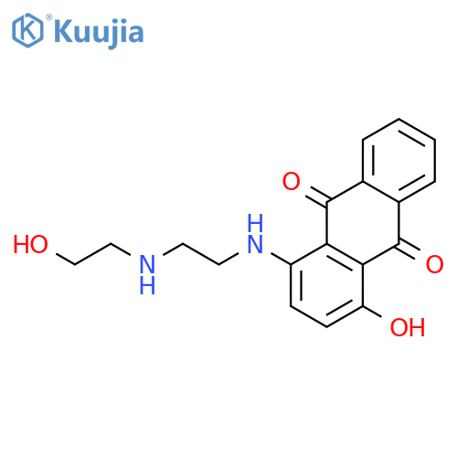 1-hydroxy-4-({2-[(2-hydroxyethyl)amino]ethyl}amino)anthracene-9,10-dione structure