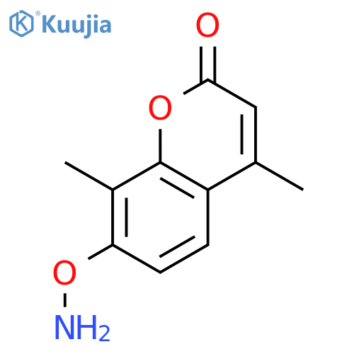 2H-1-Benzopyran-2-one, 7-(aminooxy)-4,8-dimethyl- structure