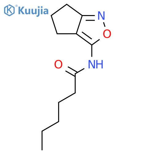 Hexanamide, N-(5,6-dihydro-4H-cyclopent[c]isoxazol-3-yl)- structure