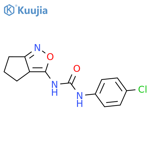 Urea, N-(4-chlorophenyl)-N'-(5,6-dihydro-4H-cyclopent[c]isoxazol-3-yl)- structure