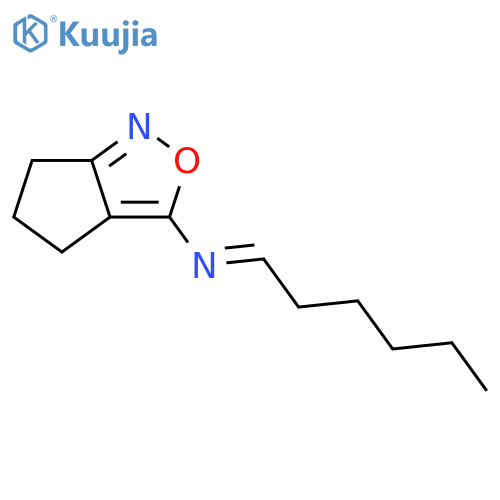 4H-Cyclopent[c]isoxazol-3-amine, N-hexylidene-5,6-dihydro- structure