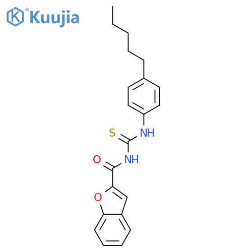 2-Benzofurancarboxamide, N-[[(4-pentylphenyl)amino]thioxomethyl]- structure