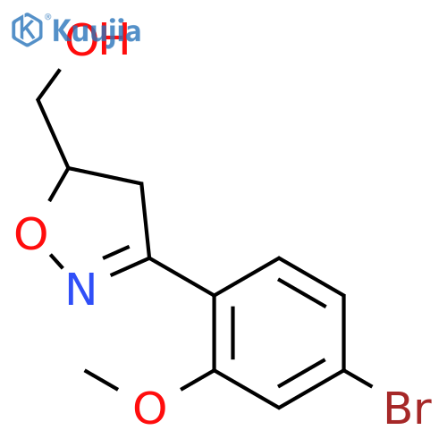 5-Isoxazolemethanol, 3-(4-bromo-2-methoxyphenyl)-4,5-dihydro- structure