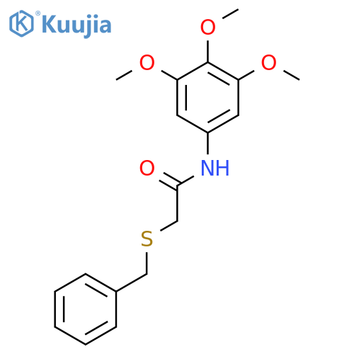 2-(benzylsulfanyl)-N-(3,4,5-trimethoxyphenyl)acetamide structure