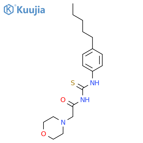 4-MORPHOLINEACETAMIDE, N-[[(4-PENTYLPHENYL)AMINO]THIOXOMETHYL]- structure