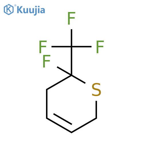 2H-THIOPYRAN, 2-FLUORO-3,6-DIHYDRO-2-(TRIFLUOROMETHYL)- structure