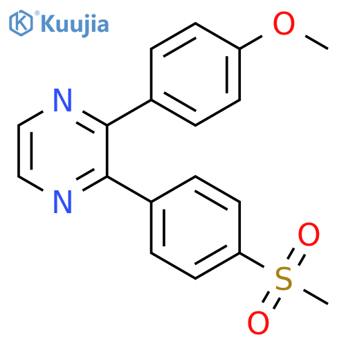 Pyrazine, 2-(4-methoxyphenyl)-3-[4-(methylsulfonyl)phenyl]- structure