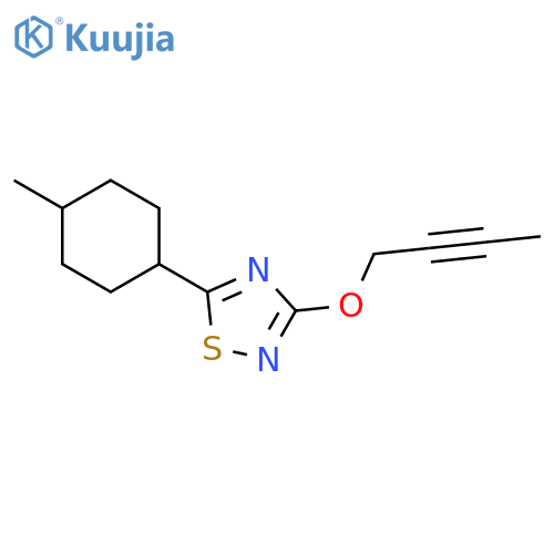 1,2,4-THIADIAZOLE, 3-(2-BUTYNYLOXY)-5-(4-METHYLCYCLOHEXYL)- structure