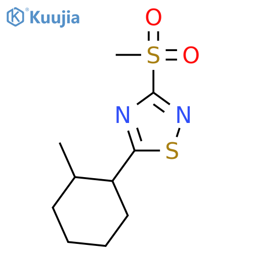 1,2,4-THIADIAZOLE, 5-(2-METHYLCYCLOHEXYL)-3-(METHYLSULFONYL)- structure