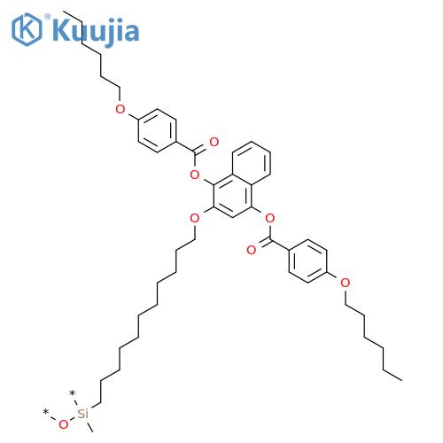 POLY[OXY[[11-[[1,4-BIS[[4-(HEXYLOXY)BENZOYL]OXY]-2-NAPHTHALENYL]OXY]UNDECYL]METHYLSILYLENE]] structure